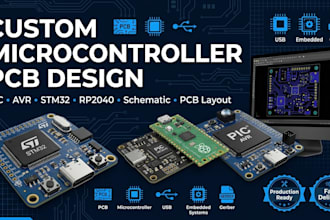 design custom microcontroller pcb using pic, avr, stm32 and rp2040