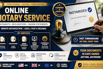 notarize affidavits, declarations and sworn statements online