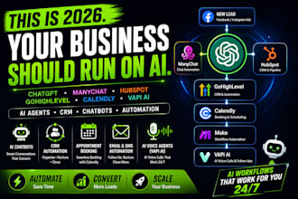 setup chatgpt manychat hubspot gohighlevel  calendly make vapi ai automation