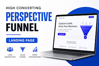 build high converting perspective sales funnel landing page for lead generation