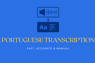 do a perfect manual audio transcription in portuguese