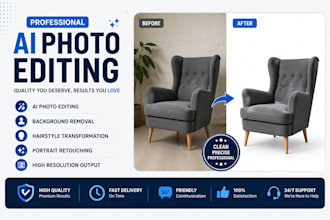 do realistic ai photo editing, background removal and hairstyle transformation