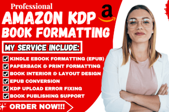 do manuscript formatting, paperback book formatting, amazon kdp book formatting