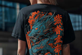 design japanese t shirt illustration