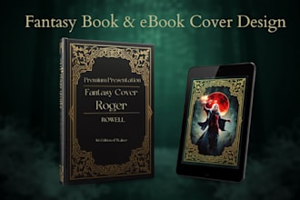 a professional fantasy book cover or ebook cover