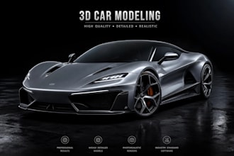 create realistic 3d car models and automotive renders
