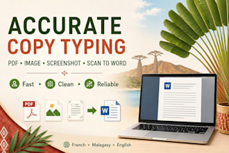 do accurate copy typing from PDF or images