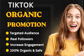 do tiktok marketing and organic promotion for follower growth