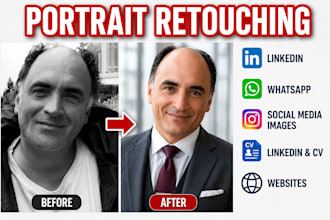 retouch your headshot photo for linkedin CV and social media