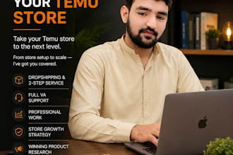 upload products and manage temu your store for 7 days
