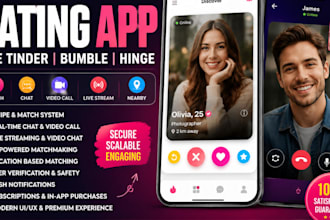 develop dating app, matchmaking app, tinder clone lqbtq hinge bumble video chat