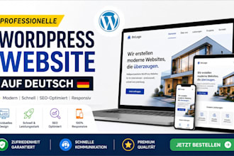 build professional english or german wordpress website, deutsch business web