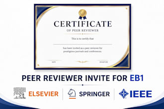 assist with ieee springer elsevier peer review invite for eb1, eb1a, eb2 niw