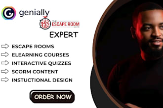 create genially escape room, interactive presentation, elearning course