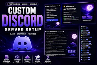 create a professional custom discord server setup