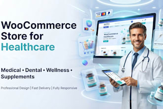 design a woocommerce website for medical clinics and wellness brands