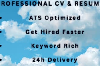 write a professional CV and resume