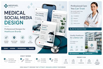 desing professional medical social media posts