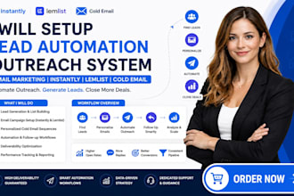 setup lead automation outreach system email marketing instantly lemlist cold