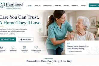design wix assisted living website senior care website home care website