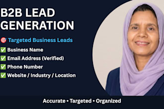 do b2b lead generation and web research