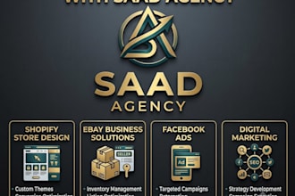 design your shopify store manage ebay and run meta facebook ads