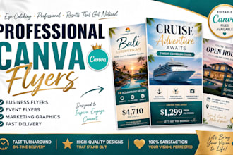 design professional travel flyers for travel advisors