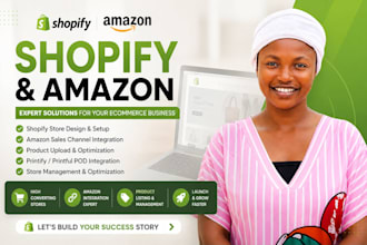 design your shopify store and integrate amazon sales channel