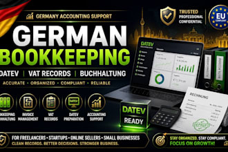 do german bookkeeping, buchhaltung, vat records, invoices, datev and accounting