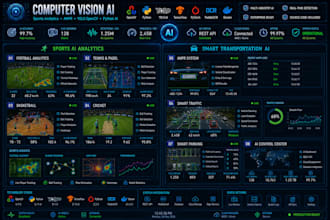 develop sports analytics, anpr, computer vision, opencv python and yolo ai
