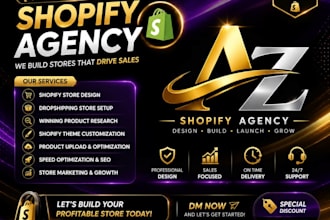 design a high converting shopify drop shipping store  website