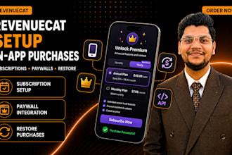 setup revenuecat, in app purchases, subscriptions, and paywalls
