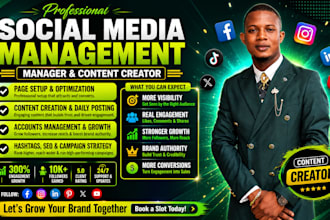 do shopify social media marketing manager content creator for bussiness growth
