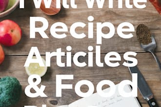 write seo food blog posts and food articles