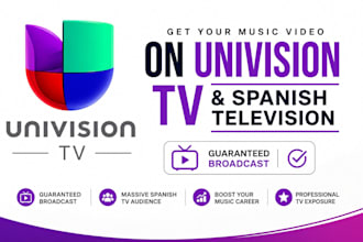 promote your music video on univision TV and spanish TV