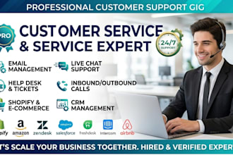 provide professional ecommerce customer support and virtual assistant services