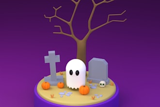 create stylized low poly 3d game assets