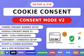 setup cookie consent banner with google consent mode v2 for gdpr