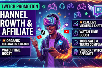 do organic twitch promotion for channel growth and affiliate