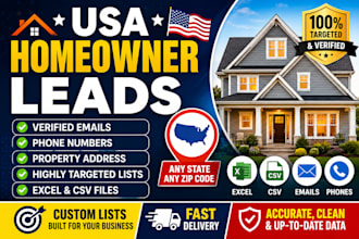 deliver a list of home owner leads USA