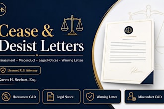 write authoritative legal notices for harassment disputes