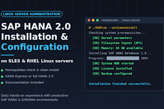install and configure sap hana on your linux server