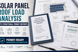 solar panel roof load analysis and pv structural permit report engineering