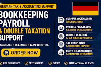 handle german bookkeeping, payroll and double taxation support