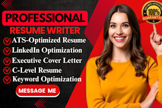 write your executive resume, professional resume, CV and cover letter