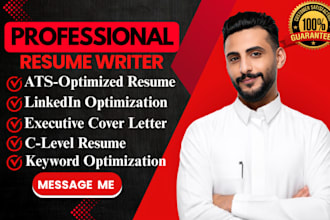 write your executive resume, professional resume, CV and cover letter
