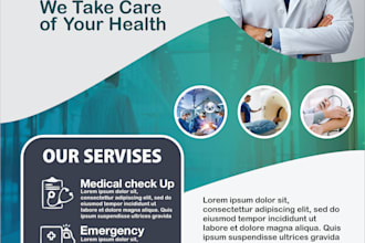 design a professional medical clinic and hospital flyer