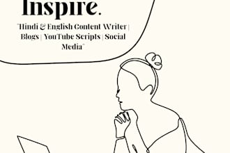 write powerful hindi and english content fr youtube script,blogs and socialmedia