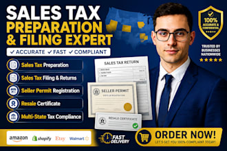 do sales tax preparation, sales tax filing, seller permit registration