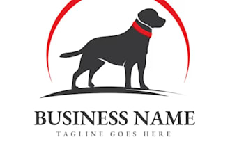 design pet, dog, cat or animal and veterinary clinic logo